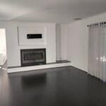 Premium family room wall and ceiling painted crisp white by S and R Painting Group in Noble Park